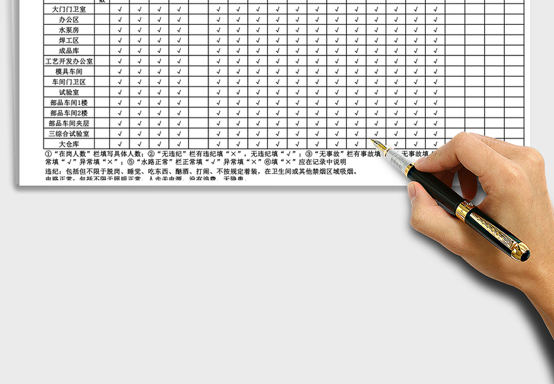 2025年值班记录表