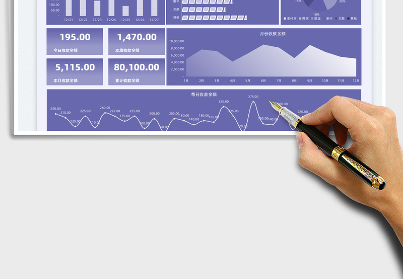 2024每日销售收入登记表-可视化图表exce表格免费下载