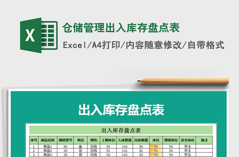 2025年仓储管理出入库存盘点表