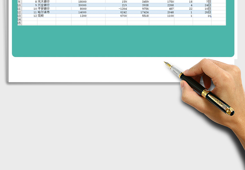 2024年信用卡网贷还款统计，个人负债情况表