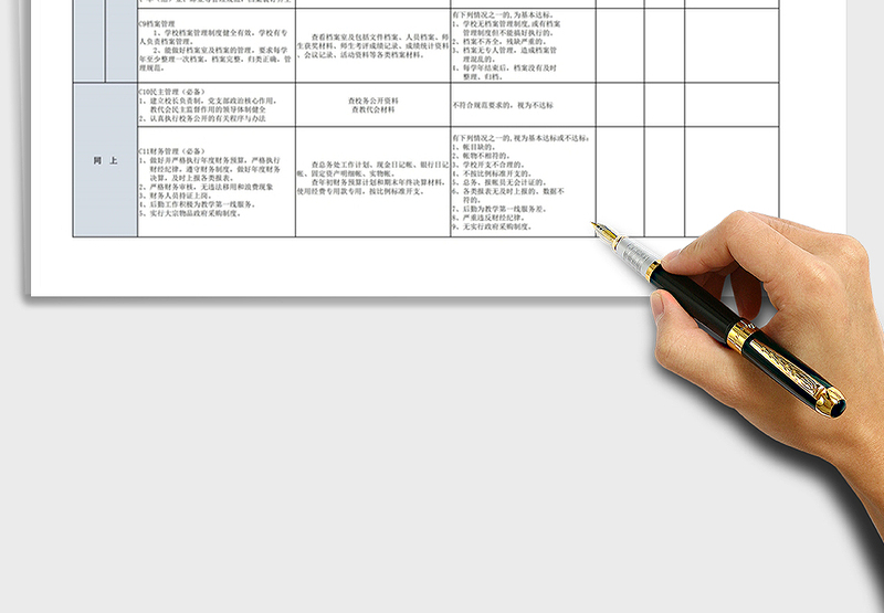 2025年学校管理规范工作检查指标