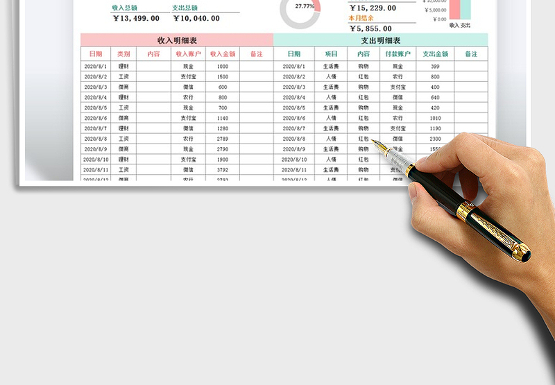 2025年家庭记账收支跟踪表