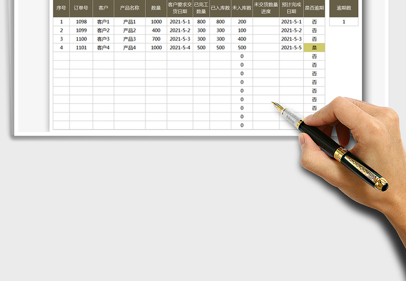 2025生产进度明细表免费下载
