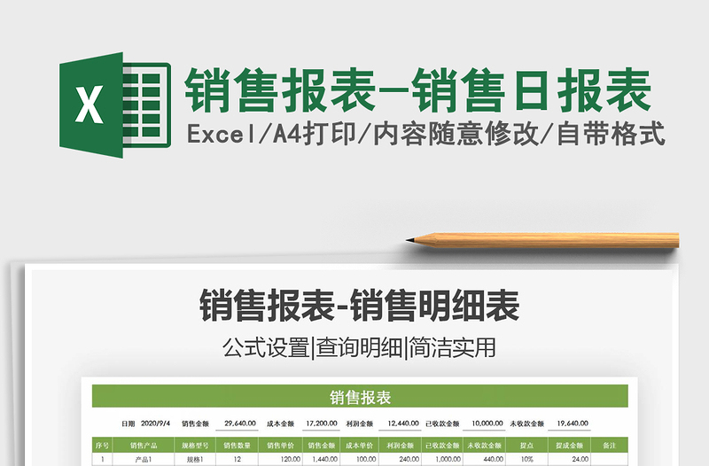 2025年销售报表-销售日报表