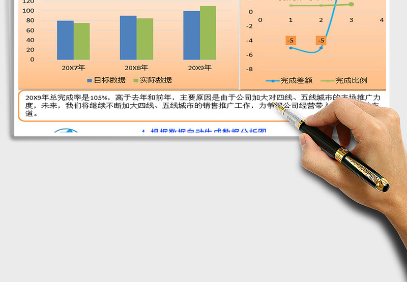 2025年年度数据对比分析表自带两种风格