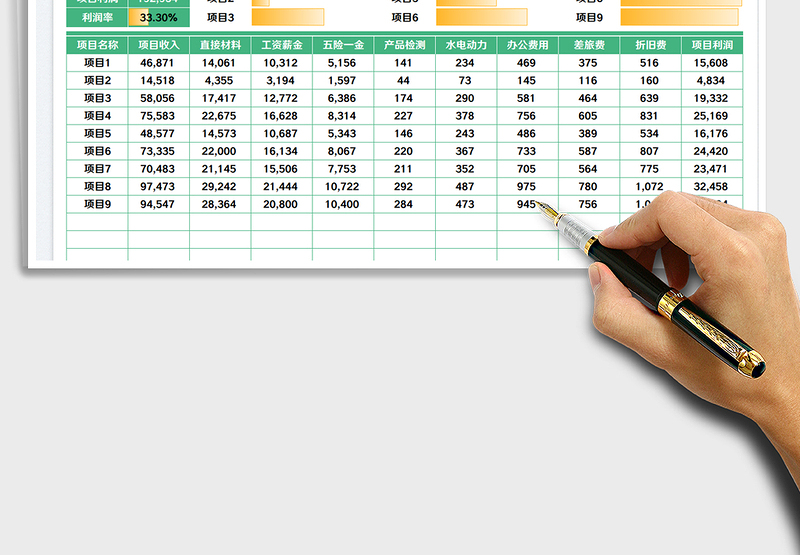 2025研发项目收支利润表免费下载