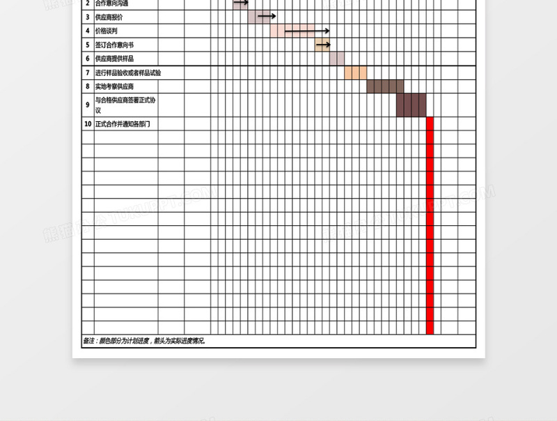 供应商开发进度管理表excel模板