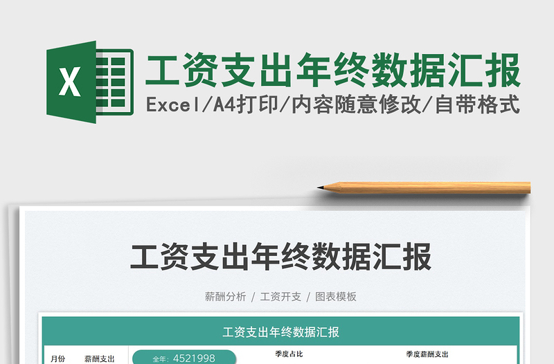 2025工资支出年终数据汇报免费下载