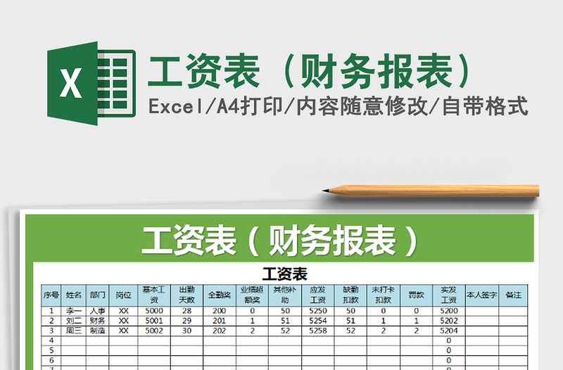 2025年工资表（财务报表）