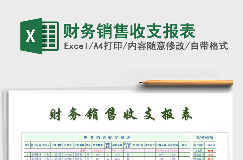 2025年财务销售收支报表