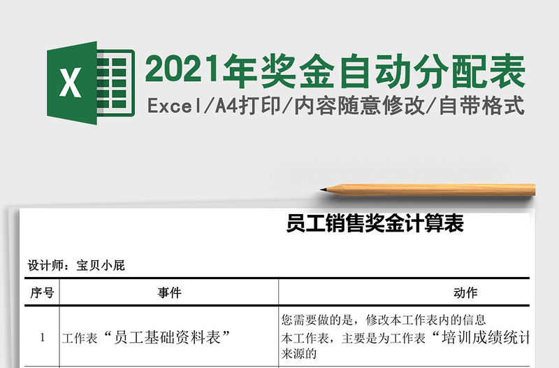 2025年奖金自动分配表