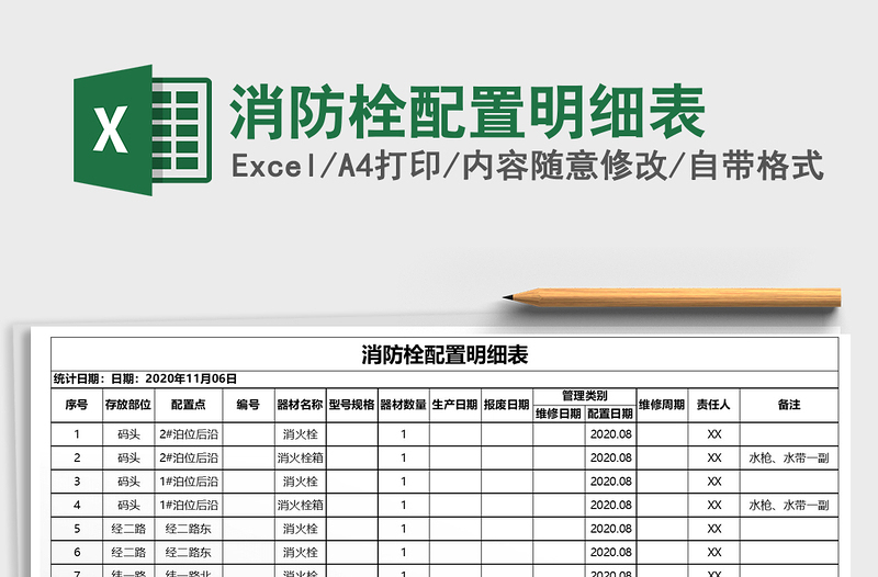 2025年消防栓配置明细表