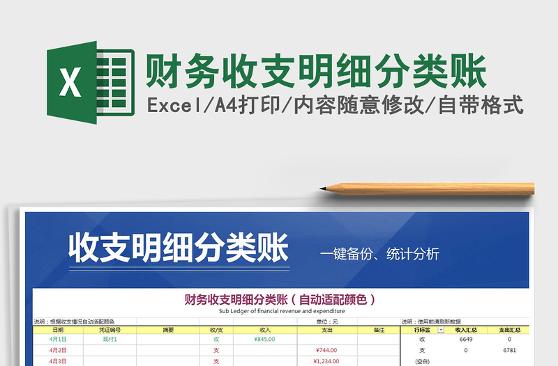 2025年财务收支明细分类账