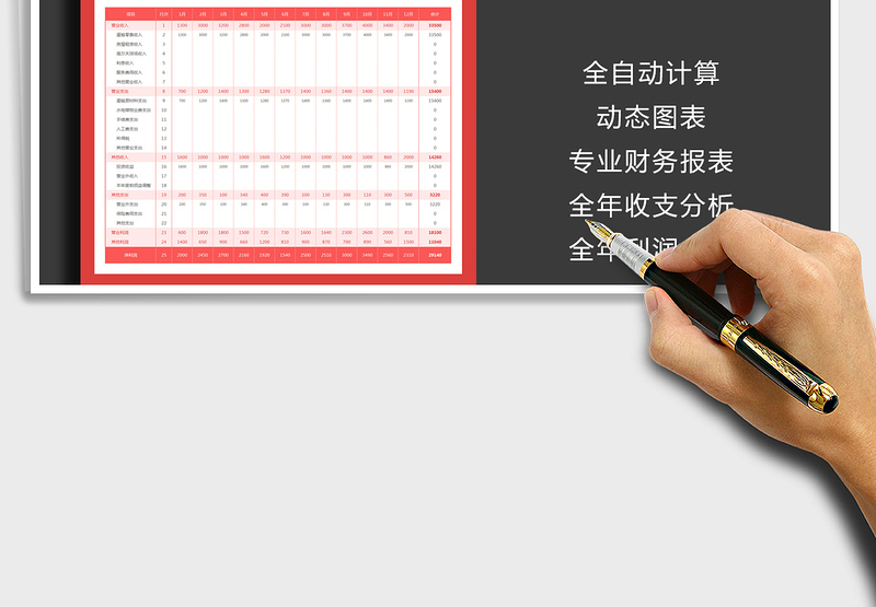 2025年年终财务报表 年度收支统计表