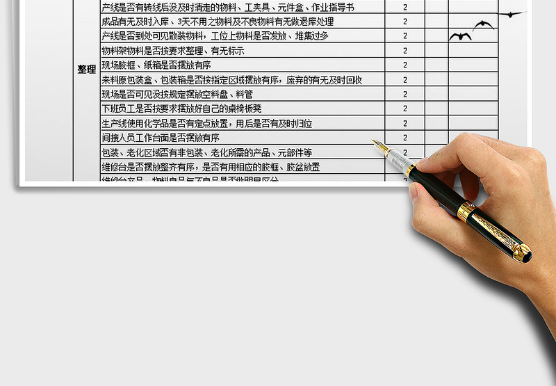 2025车间5S点检表免费下载