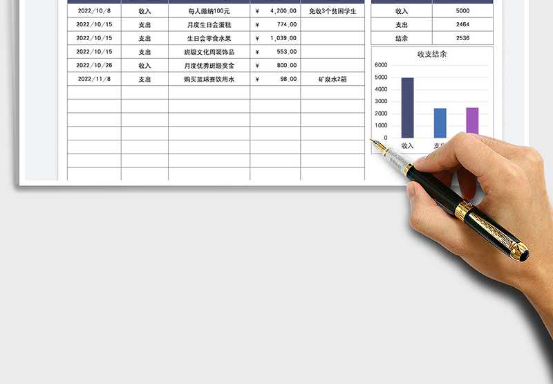 2025班费收支明细表免费下载