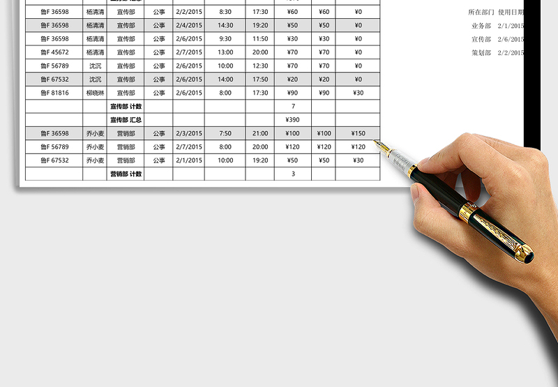 公司车辆使用管理表免费下载