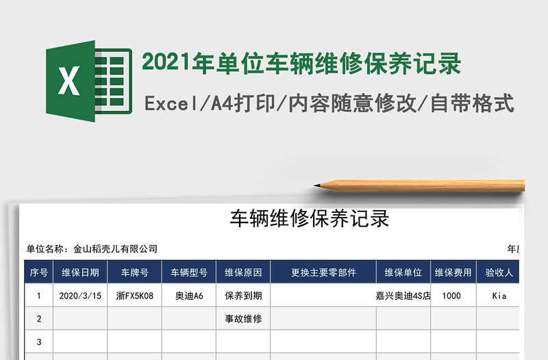 2025年单位车辆维修保养记录
