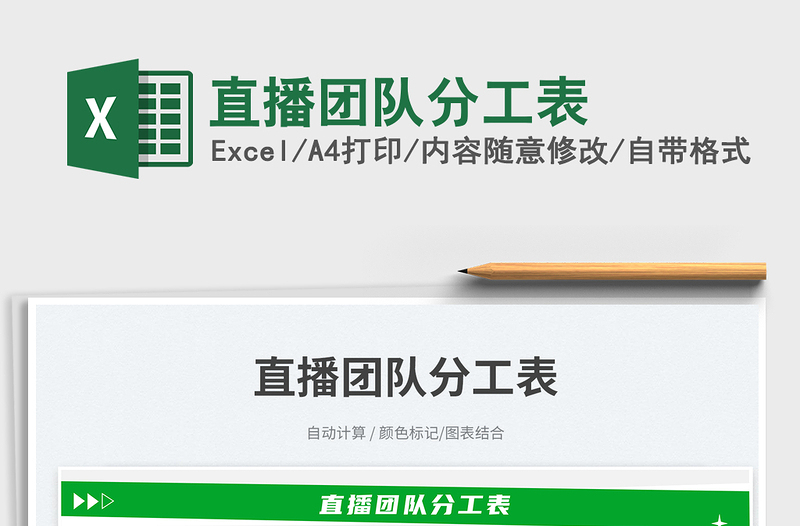 2025直播团队分工表免费下载