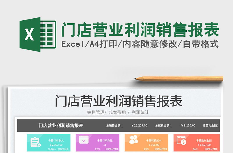2025门店营业利润销售报表免费下载