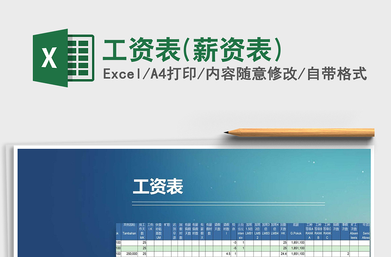 2025年工资表(薪资表)