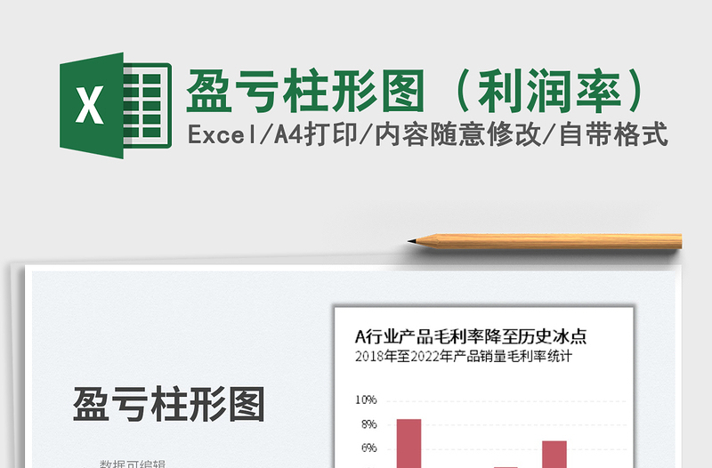 2025盈亏柱形图（利润率）免费下载