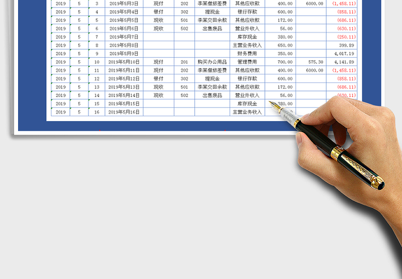 2025年现金日记账-出纳报表