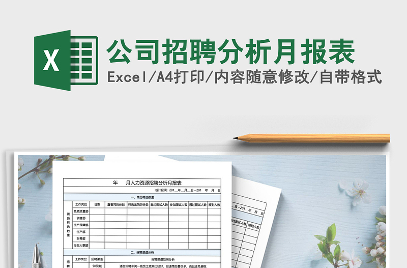 2025年公司招聘分析月报表