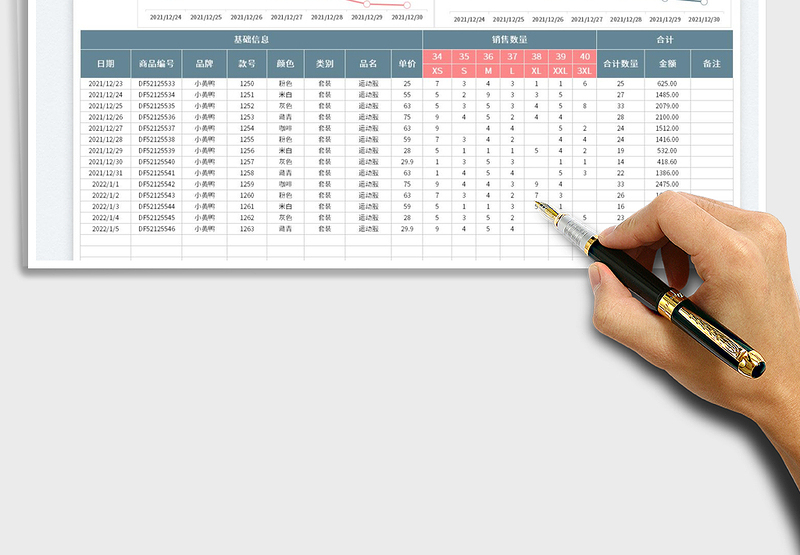 2025服装（鞋子）销售收入明细表免费下载