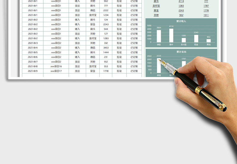 2025财务日记账表免费下载