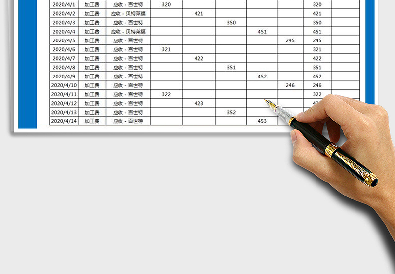 应收账款明细表