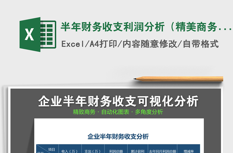 2025年半年财务收支利润分析（精美商务）