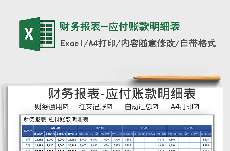 2025年财务报表-应付账款明细表