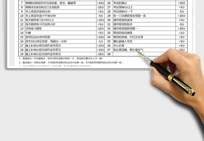 2024年孩子成长积分管理制度免费下载