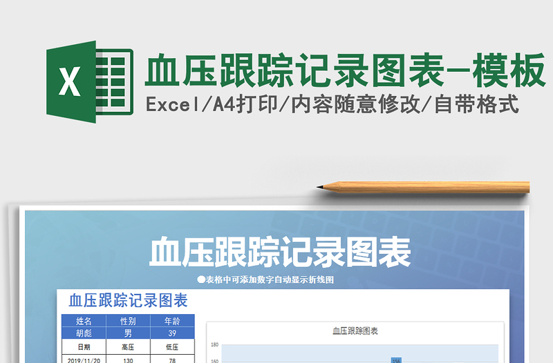 2025年血压跟踪记录图表-模板