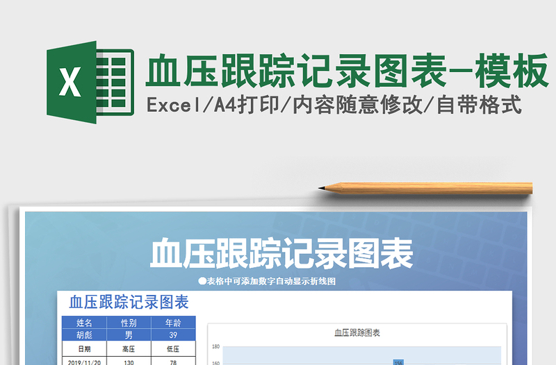 2025年血压跟踪记录图表-模板免费下载