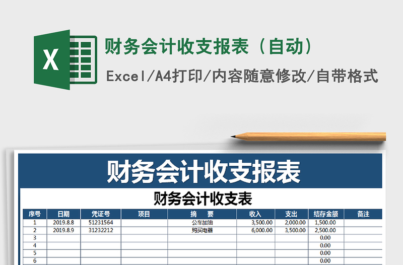 2025年财务会计收支报表（自动）