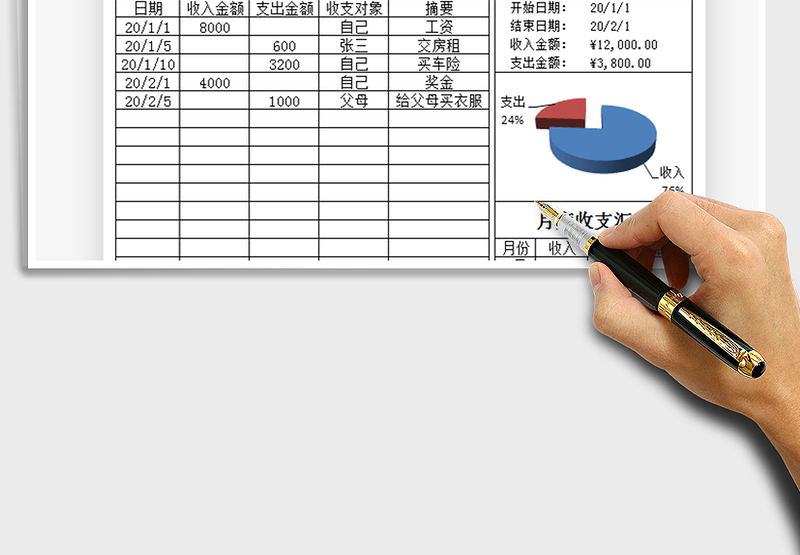 2025年个人收支记账表-智能查询