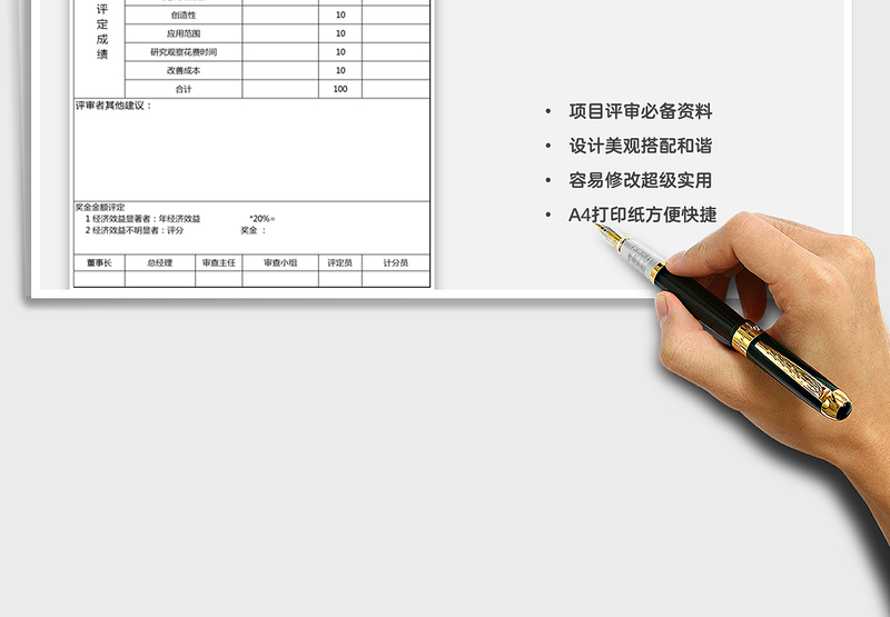 2025年项目提案评定评分表