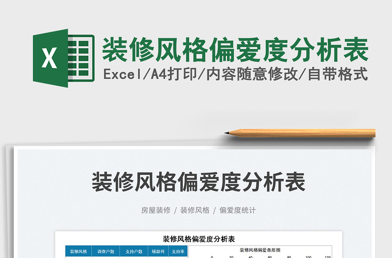 2025装修风格偏爱度分析表免费下载