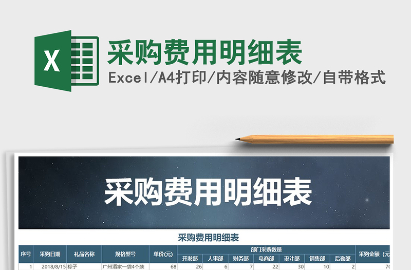 2025年采购费用明细表