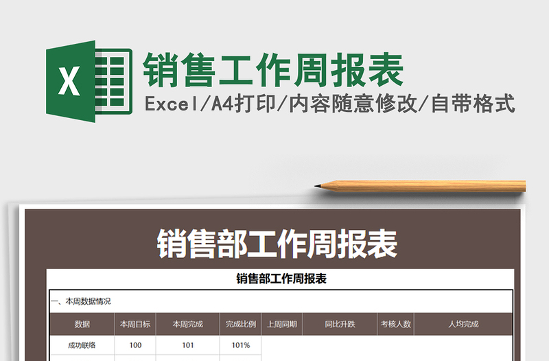 2025年销售工作周报表