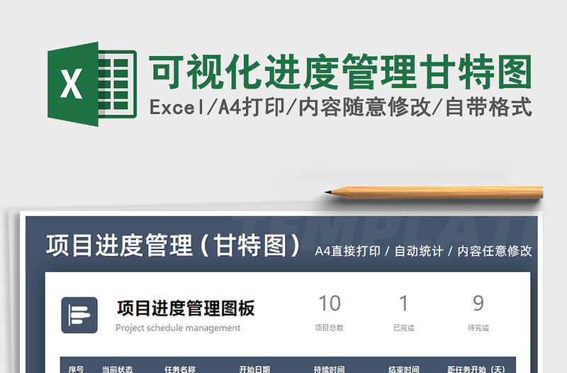 2025年可视化进度管理甘特图