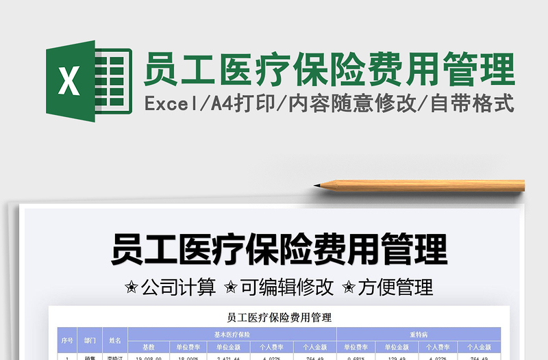 2025员工医疗保险费用管理免费下载