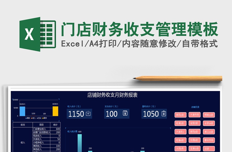 门店财务收支管理模板