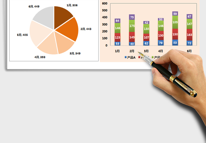 2025年半年不同产品销售数据对比-四种产品免费下载