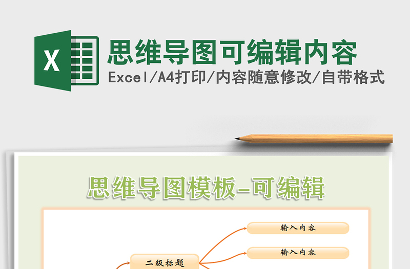 2025年思维导图可编辑内容