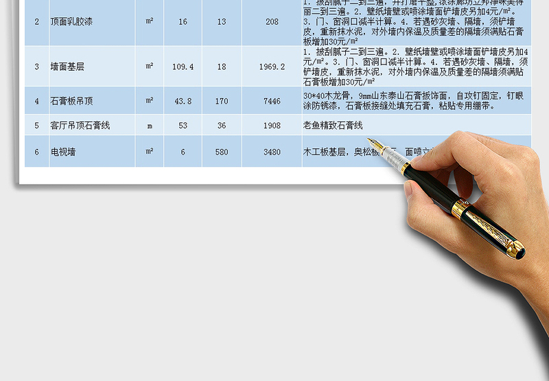 2025年装修工程报价单