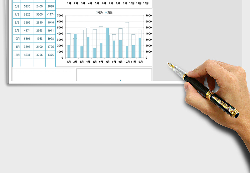 月度收支分析表excel表格下载