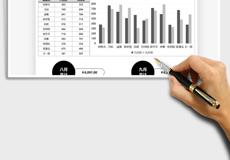 2025年营销管理月度销量图表模板